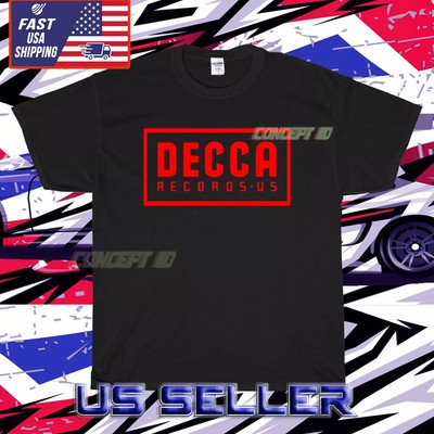 HOT SHIRT DECCA RECORDS LOGO T-SHIRT UNISEX TEE FUNNY USA SIZE S-5XL
