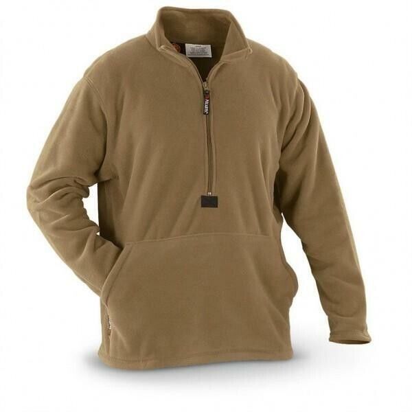 New n Bag USGI Polartec Coyote Fleece Pull Over With Half New n Bag USGI Polartec Coyote Fleece Pull Over With Half
