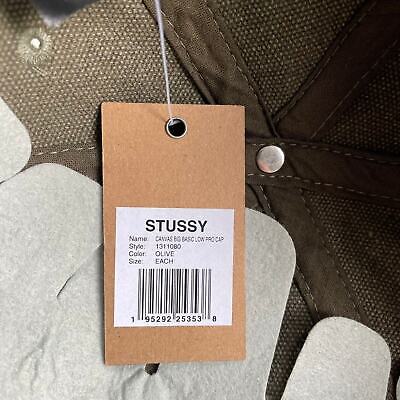 Stussy Japan Canvas Big Logo Strap Back Hat Rare Olive Rare Stussy Japan Canvas Big Logo Strap Back Hat Rare Olive Rare