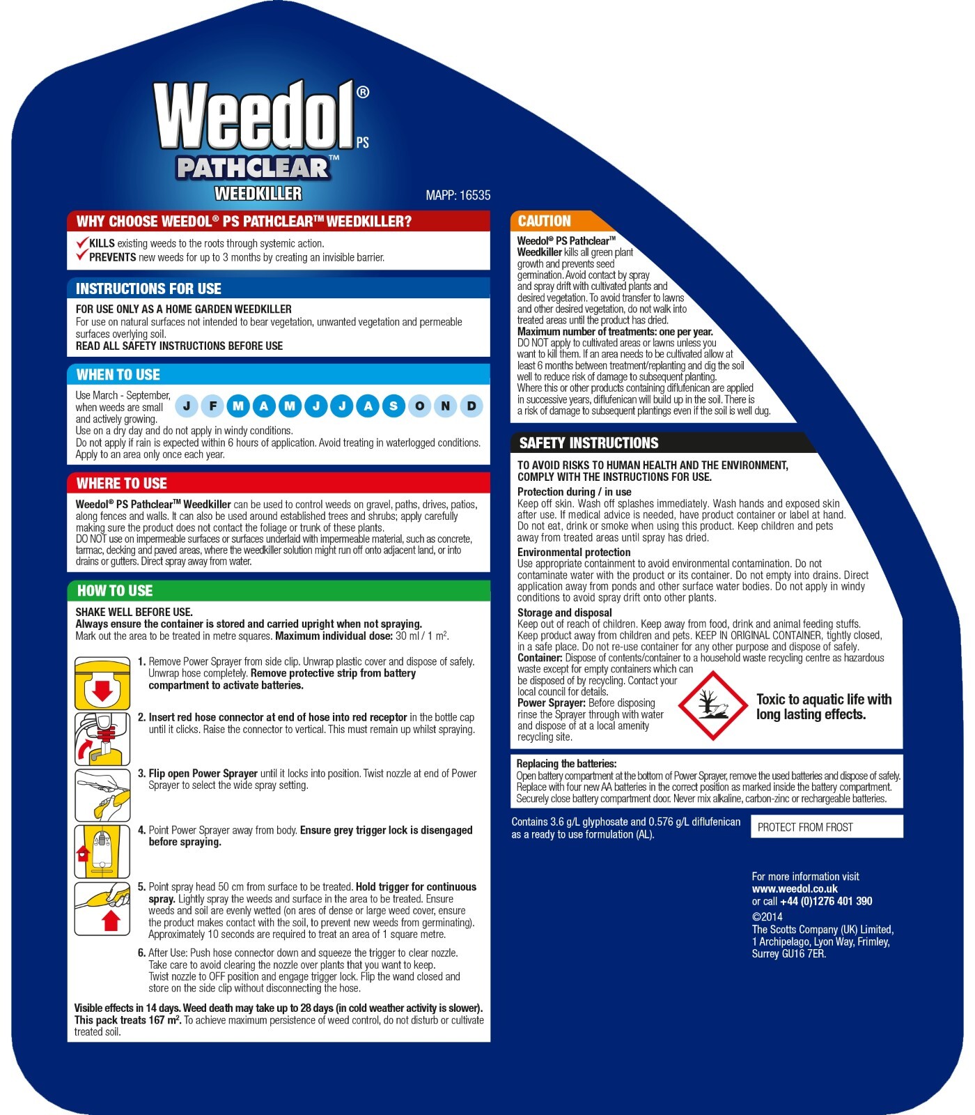 WEEDOL PATH GRAVEL CONTROL OUTDOOR RAPID ACTION WEEDKILLER WEED KILLER