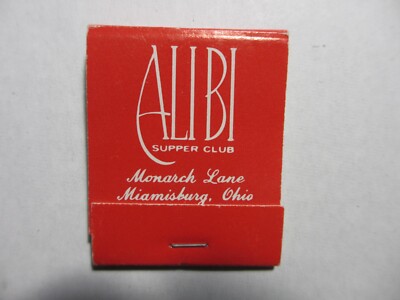 MATCHBOOK Alibi Super Club Monarch Lane Miamisburg OH Ohio full pack