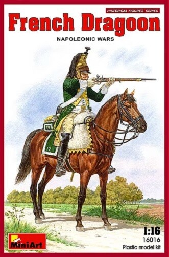 Miniart 16016 1:16th scale Mounted figure French Dragoon Napoleonic Wars
