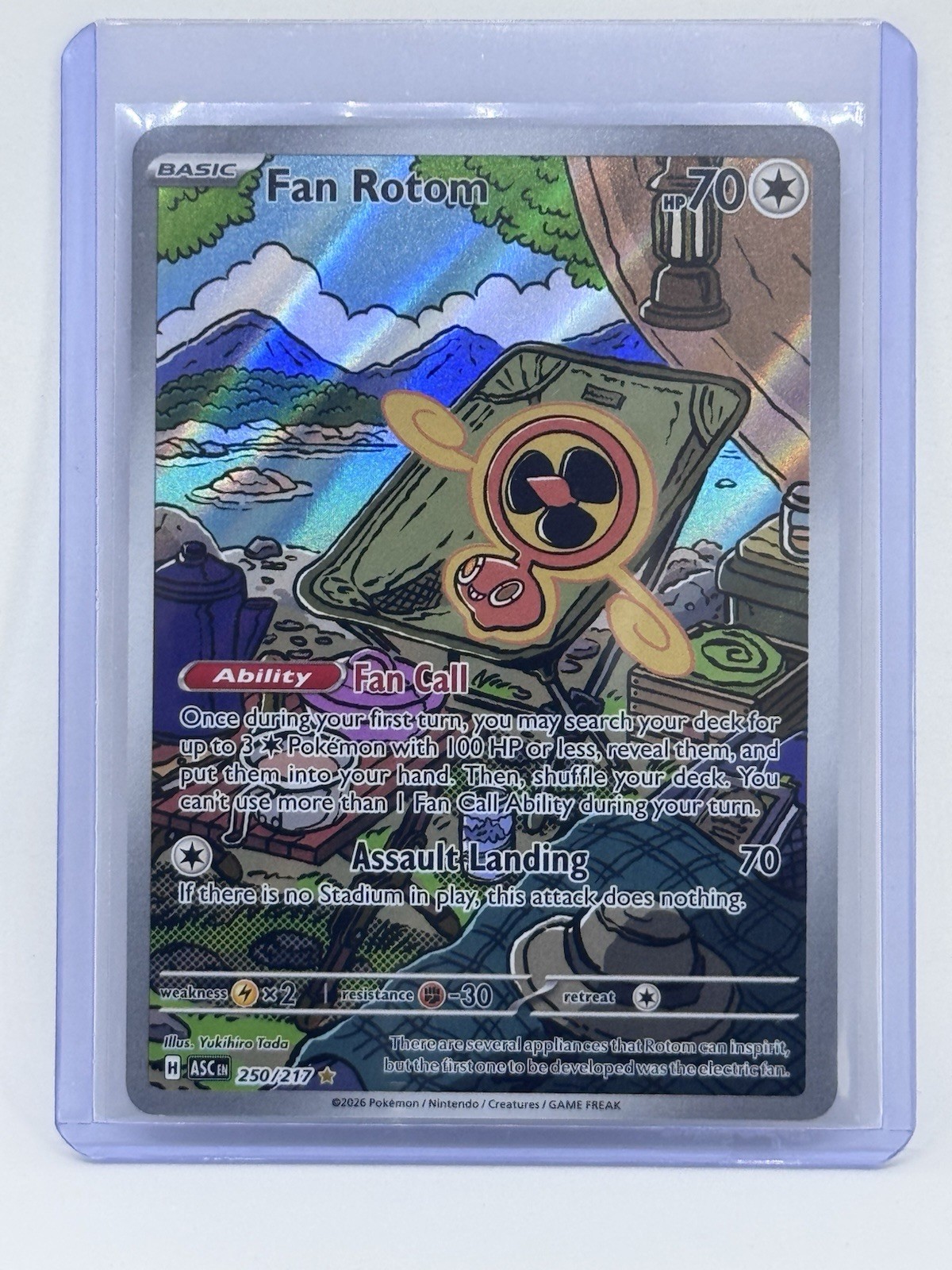 Pokémon TCG Fan Rotom 250/217 Ascended Heroes Illustration Rare NM Condition