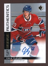 2019-20 UD SP Rookie Authentics Autograph #108 Cale Fleury