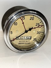 Vintage Curved Glass Stewart Warner Tachometer 3500 Rpm Gauge Engine Tach Trog