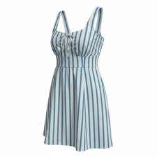 Old Navy Blue White Striped Smocked Sundress Mini Dress Sleeveless NWT Small
