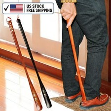 21" Shoe Horn Extra Long Vintage Wooden Handle Wooden Shoehorn Easy AID Horn US