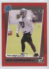 2021 Panini Donruss Rated Rookie Press Proof Red Alex Leatherwood #335 2l4