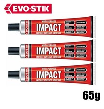 Image of 3 x EVO-STIK Multi-Purpose Glue Impact Instant Contact Adhesive 65g Fast Drying