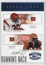 2005 Donruss Throwback Threads Platinum Blue Century Proof /100 Ickey Woods 0k0