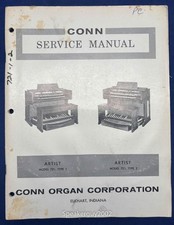 Original Conn Organ Service Manual / Artist 721 Type 1  2 -- CS3