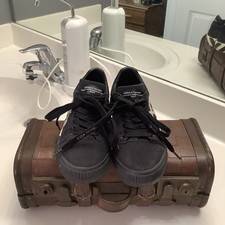 OFF WHITE 2013 VIRGIL ABLOH TRAINERS MEN LOW CANVAS SNEAKER BLACK SZ36/5.5/6 US