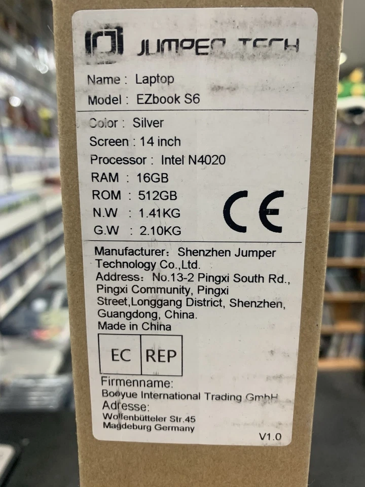 jumper  Laptop 14Zoll FHD IPS Display 16 GB DDR4 512 GB - Image 2 of 2