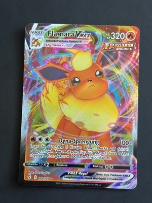 Pokémon Drachenwandel Flamara Vmax EVS 018/203 Fullart Deutsch NM