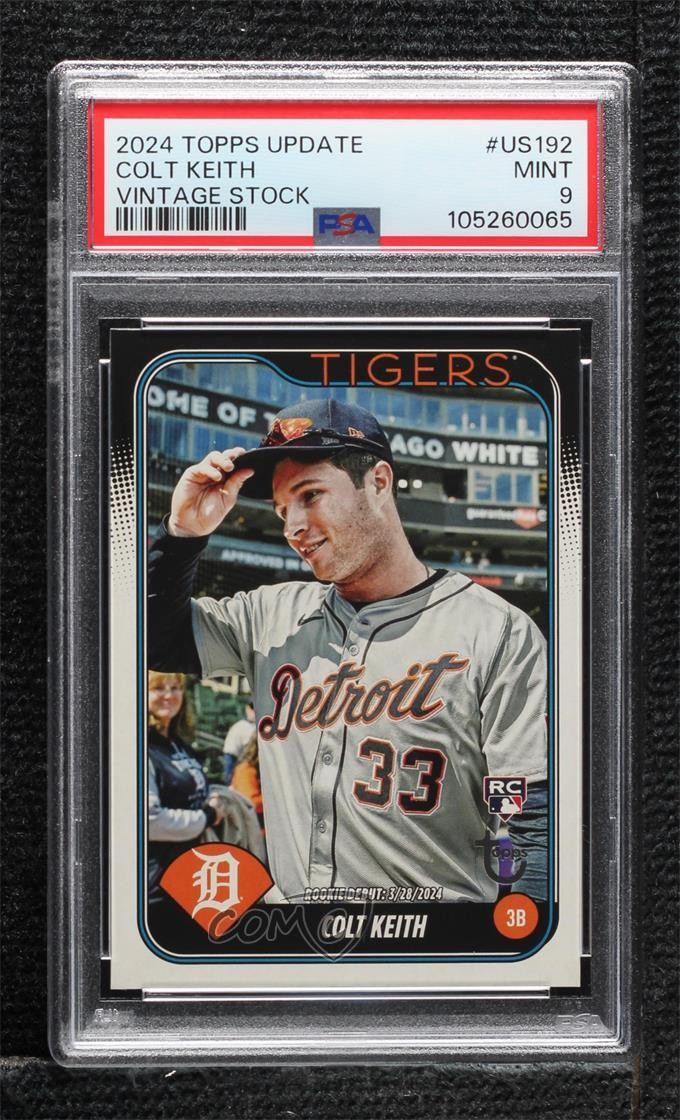 2024 Topps Update Debut Vintage Stock 10/99 Colt Keith PSA 9 MINT Rookie RC 07b3
