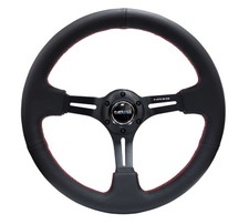 Nrg Reinforced Steering Wheel Fits 350mm 3in. Deep Black Leatherred Stitch Nrg Reinforced Steering Wheel Fits 350mm 3in. Deep Black Leatherred Stitch