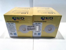 4 Pack 4 in Slim Gimbal Eyeball LED Recessed Light Fixture 9W 3000K,4000K,5000K