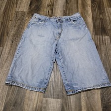 Vintage Enyce Jean Shorts Mens 38 Blue Denim Baggy Y2K Hip Hop Urban Skater