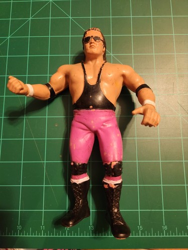 WWF LJN wrestler Bret Hitman Hart Pink Tights Rare...