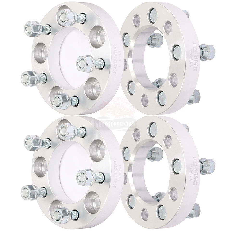 4 piezas 1" 5x4.5 12x1.5 tacos 5x114.3 espaciadores de rueda forjados para Lexus Hyundai Foto 2 de 4