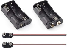 SDTC Tech 2-Set 2X 1.5V AA Battery Holder and I Type Snap Connector 2 Slot