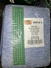 Medium Blue Blended Looped End Wet Mop Triple  S #37115 Lot Of 2
