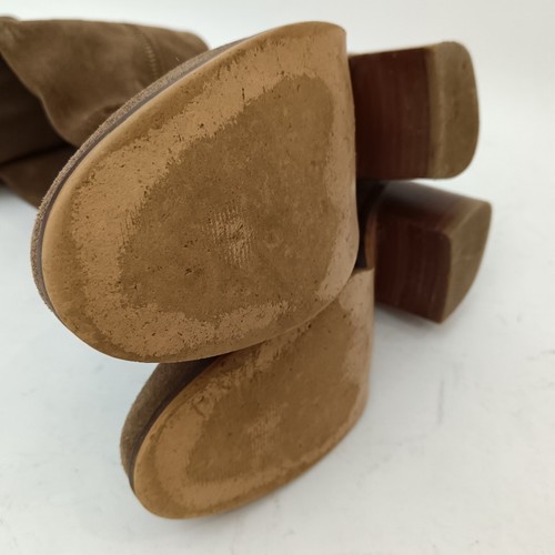 Steve Madden Boots size UK 5 Taupe Women's Heeled Casual Wear Zip Preloved - Picture 20 of 24