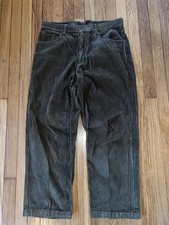 VINTAGE 1990's THICK WIDE CORD BAGGY CORDUROY PANTS GRUNGE SKATE..