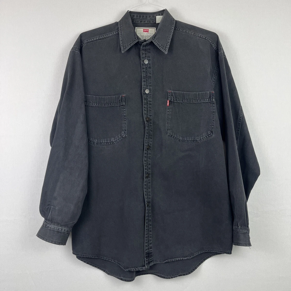 トップス 90s levi's jeans black denim shirts M Levi's Black Denim Casual Button-Down Shirts for Men for sale - eBay