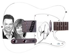 Donnie Osmond Signed Custom 1/1 Graphics Photo Guitar ACOA