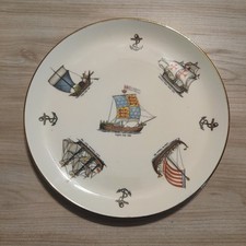 Crooksville Plate Ships Of The Past Made In The USA See Pictures For Details