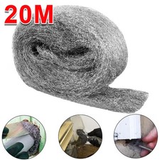 1x Steel Wire Wool 20M Wire Wool for Rats Mice Rodent Control Cleaning Sanding