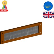 Weather-Resistant PVC Letter Box Cover in Brown - 335mm x 75mm Surface Mount
