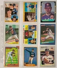 Nolan Ryan Baseball Cards 1982 to 1990 Topps O-Pee-Chee Fleer One-Sheet Lot of 9