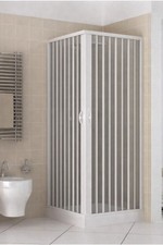 BOX DOCCIA CABINA PVC 70x70 EASY KIT 2 LATI APERTURA A SOFFIETTO ANGOLARE 2 ANTE