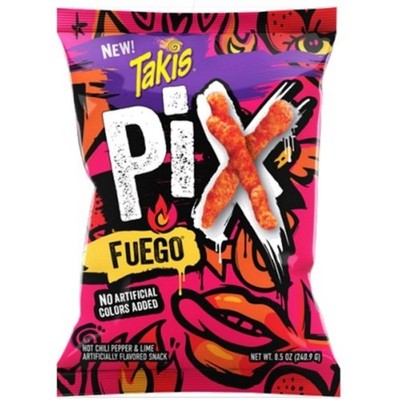 6x Takis Pix Fuego Corn Snack Sticks Spicy Hot Chili Lime Crunchy Bundle 8.5oz