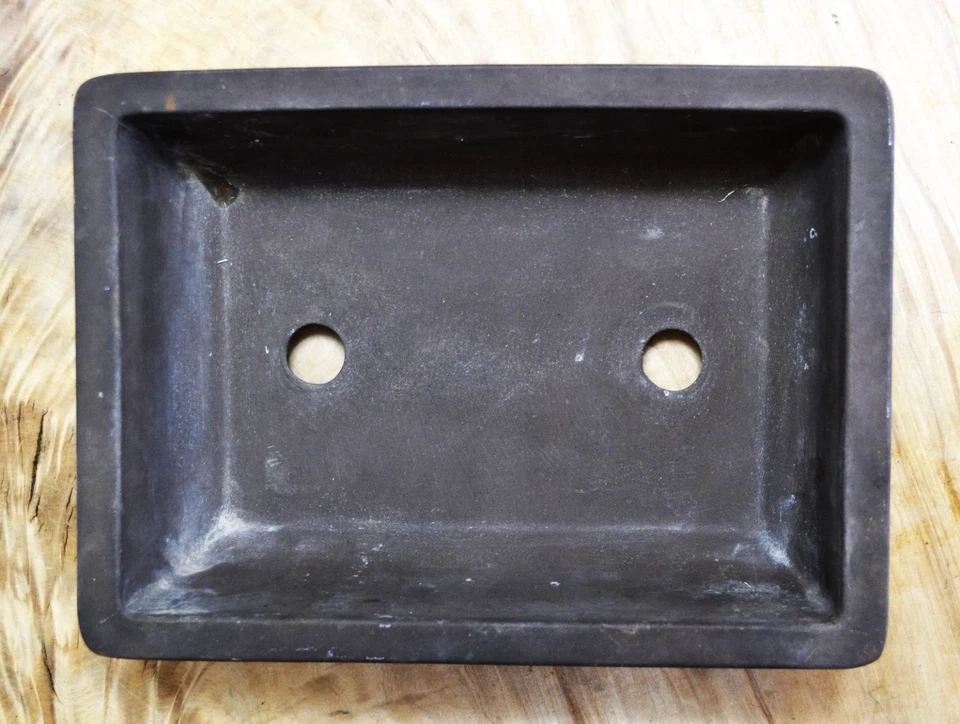 Bonsai Pot Tokoname Rectangle 26x19x7cm Vintage piece that matches the aged wood - Изображение 2 из 4