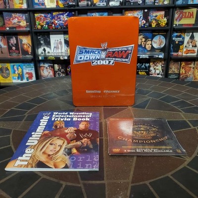 Smack Down vs Raw 2007 Xbox 360 Special Edition GameStop EBGames Case & Inserts