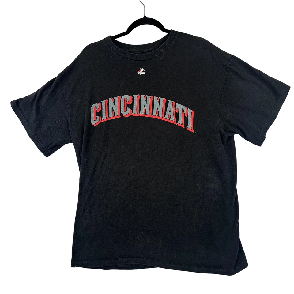 Joey Votto 辛辛那提红人队 T 恤男式 XL 黑色美国职棒大联盟棒球雄伟授权 2011 — 第 2/4 张图片