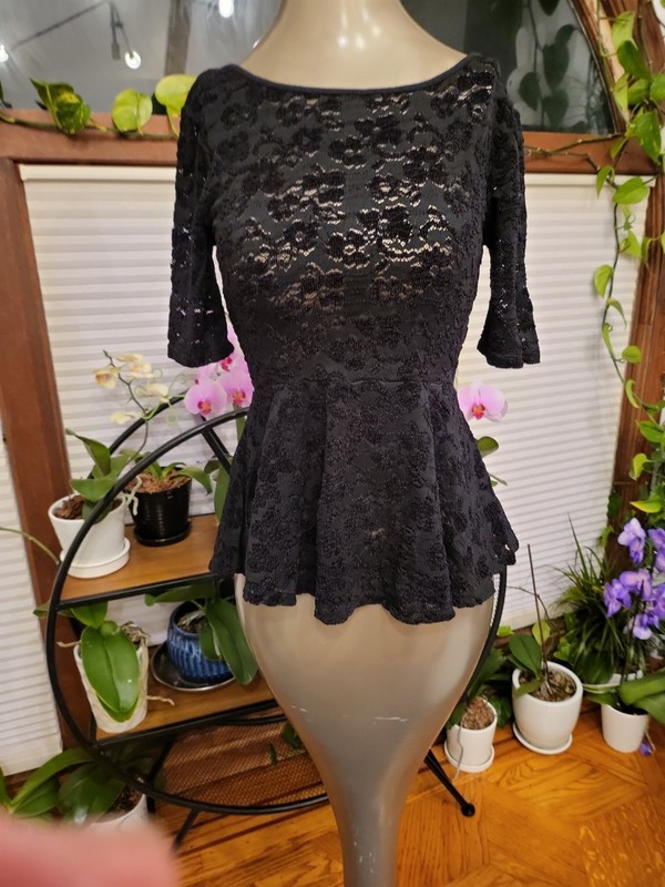 Free People Lace Top With Low Back Sz Sm
