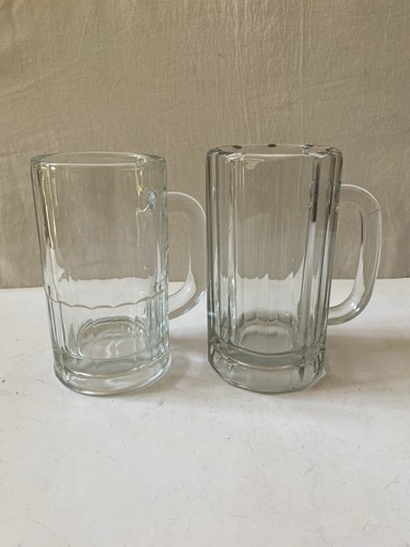 Lot of 2 Beer Glass Mugs Mug Libby Excellent VTG