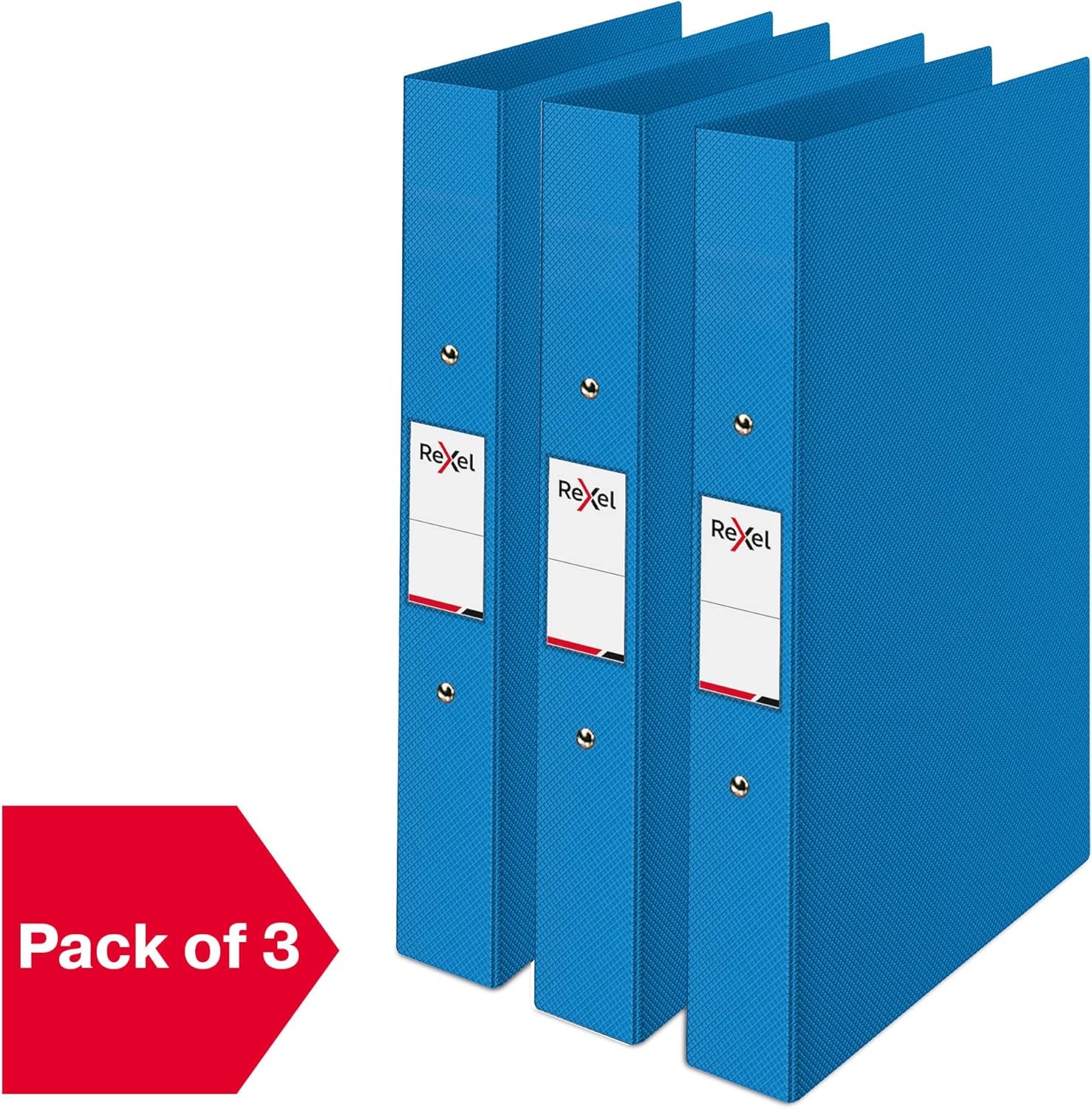 Rexel Choices A4 Polypropylene Ring Binder Blue Pack 3 2115728