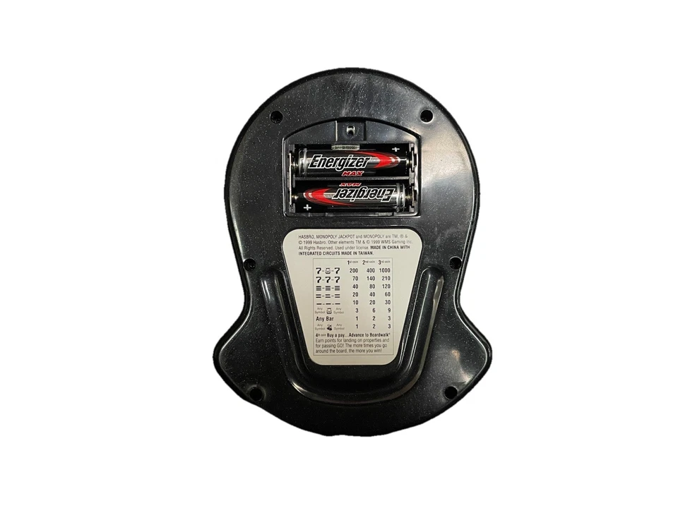 Hasbro Monopoly Jackpot Máquina Tragamonedas Electrónica Portátil Juego-1999-Probado Foto 3 de 4