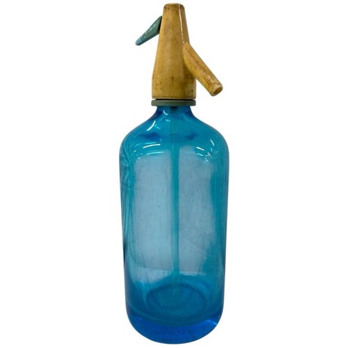 Vintage blaue Siphonflasche - A&K Beverage Co. seltenes Sammlerstück - Bar/Küche Deko - Bild 3 von 9