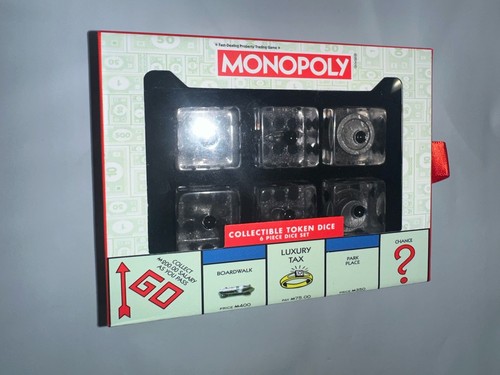 Monopoly 22m Oversized 6 Stück Sammler Medaille Würfel Set BRANDNEU! SCHNELLER VERSAND!