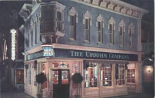 The Upjohn Company Old Fashioned Drugstore Night View Disneyland Postcard