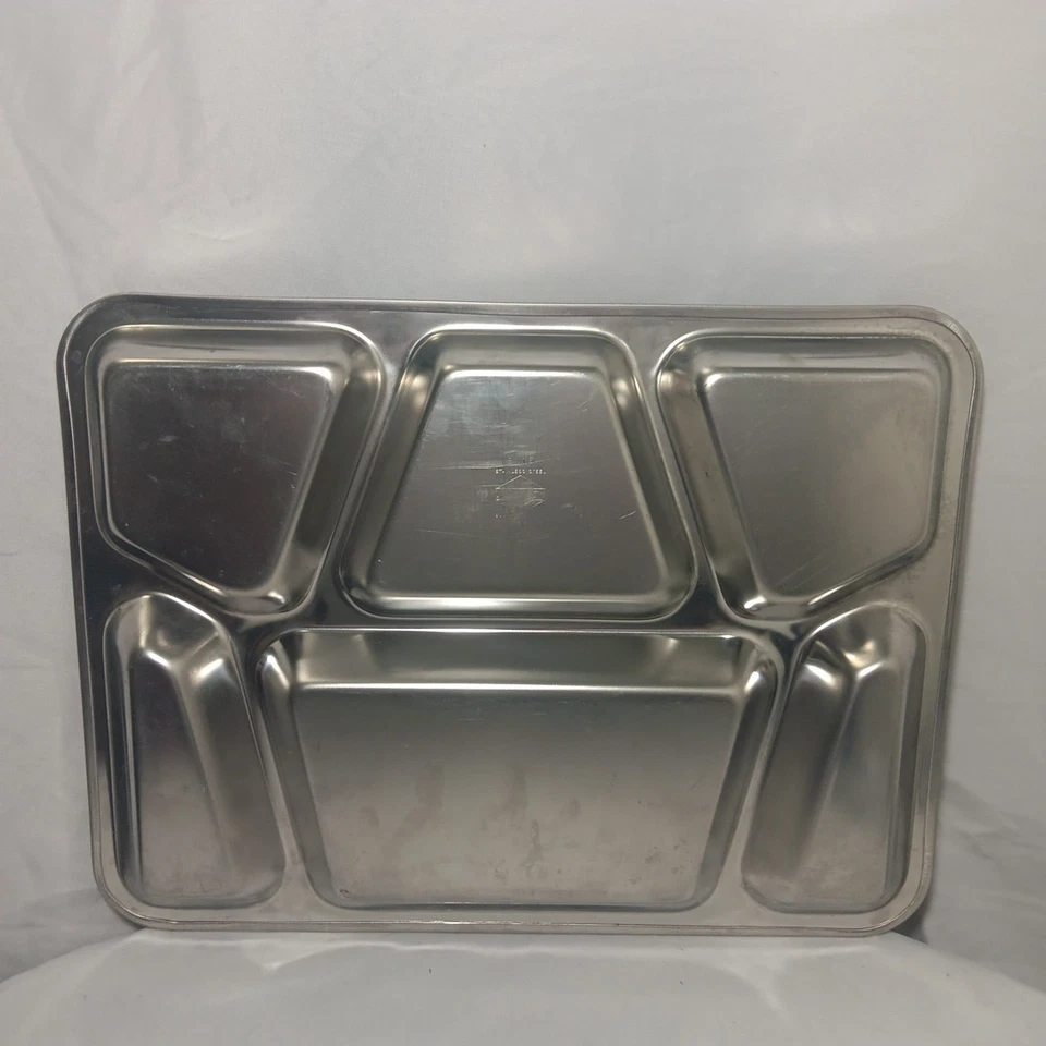 Vollrath Mess Hall Cafeteria Tray Stainless Steel Serving Tray 8115 School  - Image 2 of 3