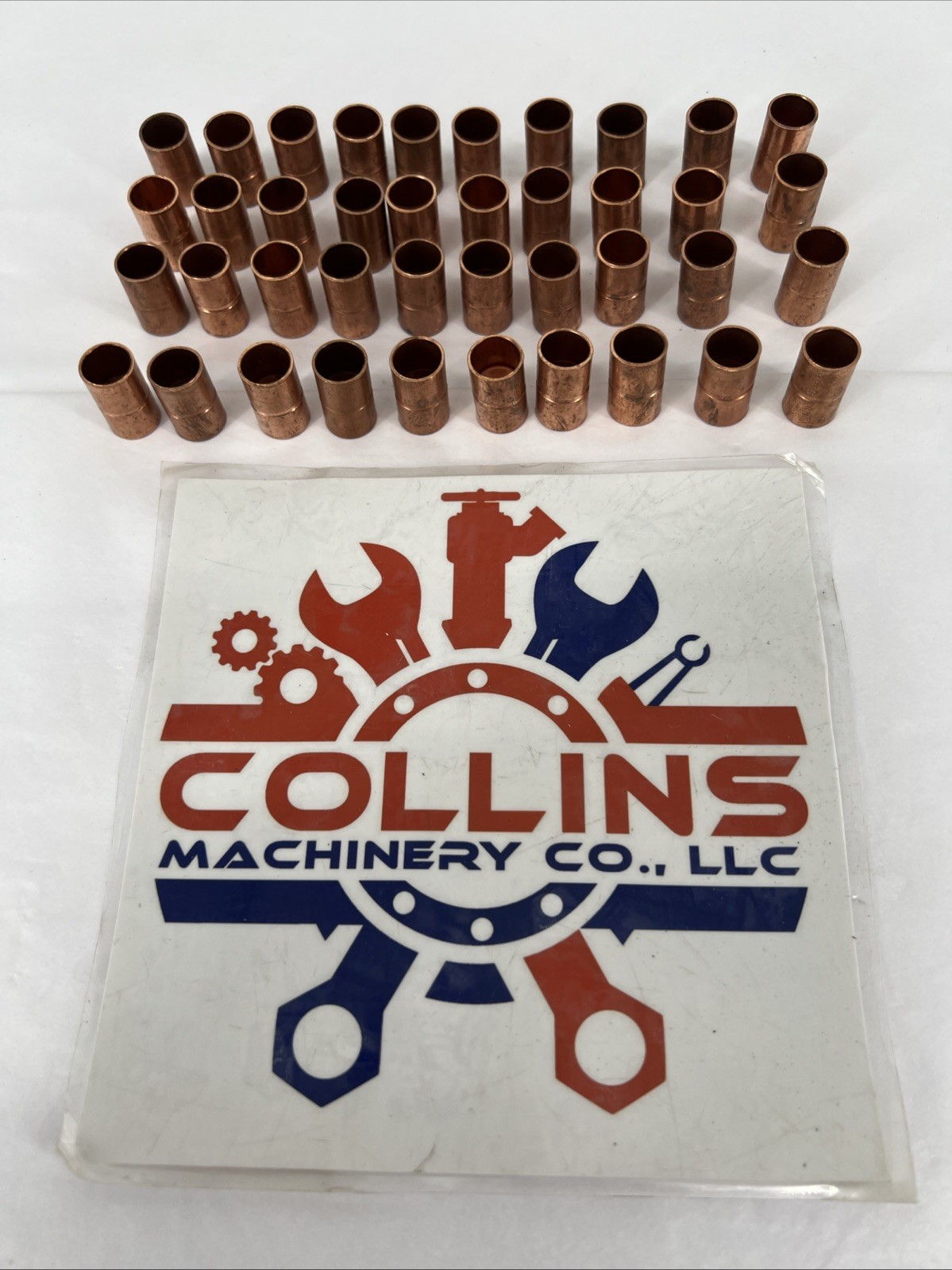 (Lot of 40) Wort Straight Copper Pipe Couplings, 3/8 inch ID, CxC, Solder Joint