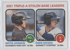 2022 Topps Heritage Minor League Edition Leaders Drew Waters Bryce Johnson c8a