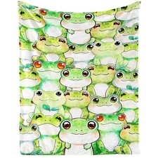 Frog Throw Blanket - Soft Flannel Blankets for Teens Adults Women Men Frog Lo...